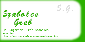szabolcs greb business card